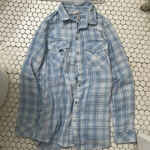 Seven7 Blue Button Up